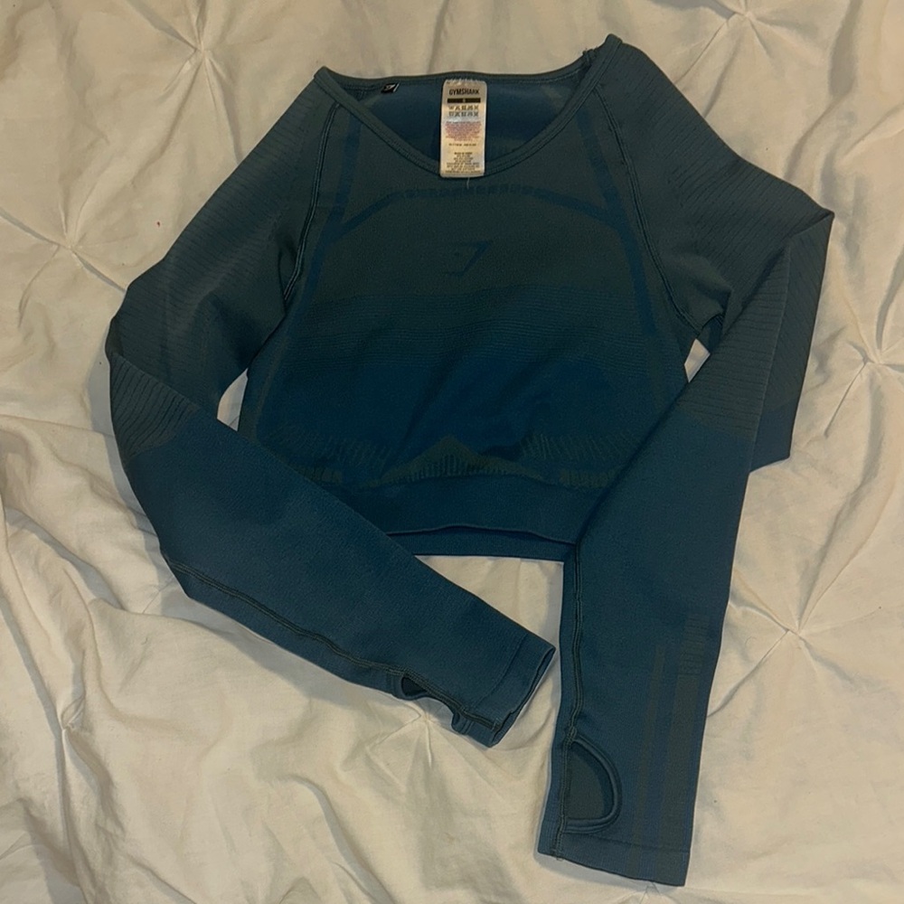 Gymshark Apex Seamless Crop Top 
Size: Small
Blue